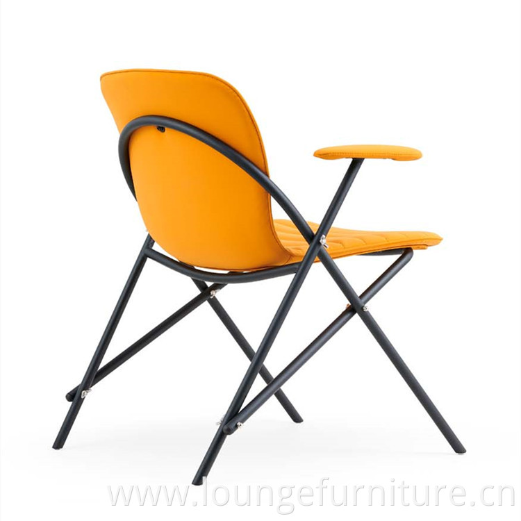 Wholesales Foldable Orange Furniture Portable Living Room Lounge Chair For Waiting Room